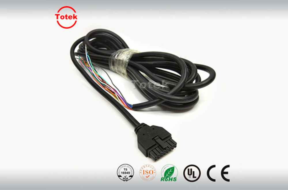 Molex 245132 16Pins female overmolded micro-fit to open end customized cable assembly, wire harness